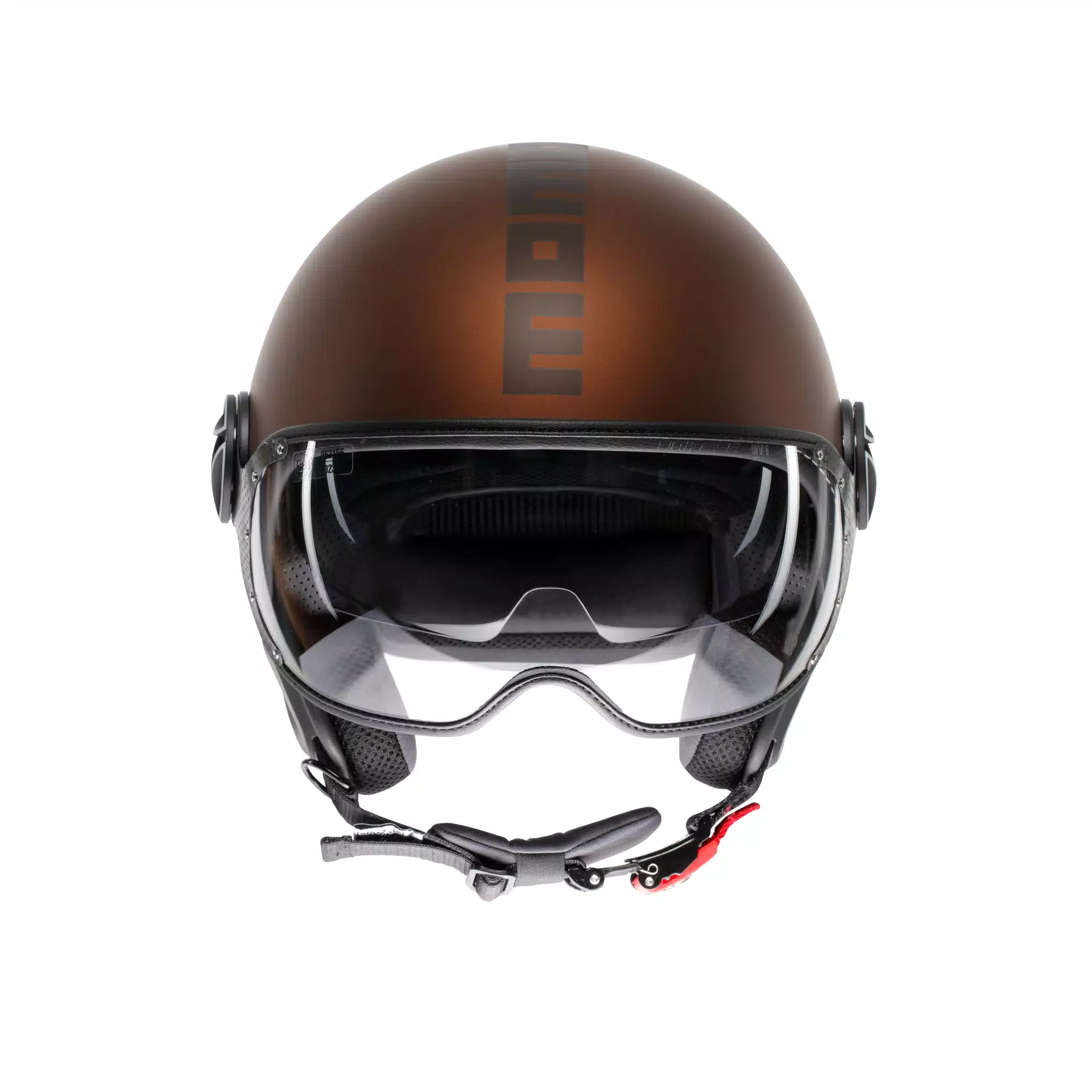 MOMODESIGN FGTR EVO MATT ESPRESSO / SCHWARZ - JET-HELM MIT DOPPELVISIER E2206