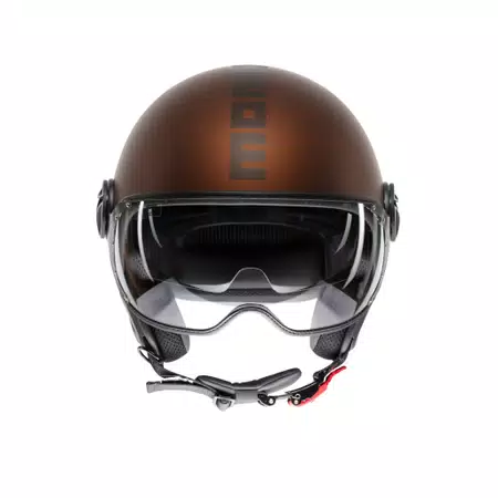 MOMODESIGN FGTR EVO MATT ESPRESSO / SCHWARZ - JET-HELM MIT DOPPELVISIER E2206 -  - 2