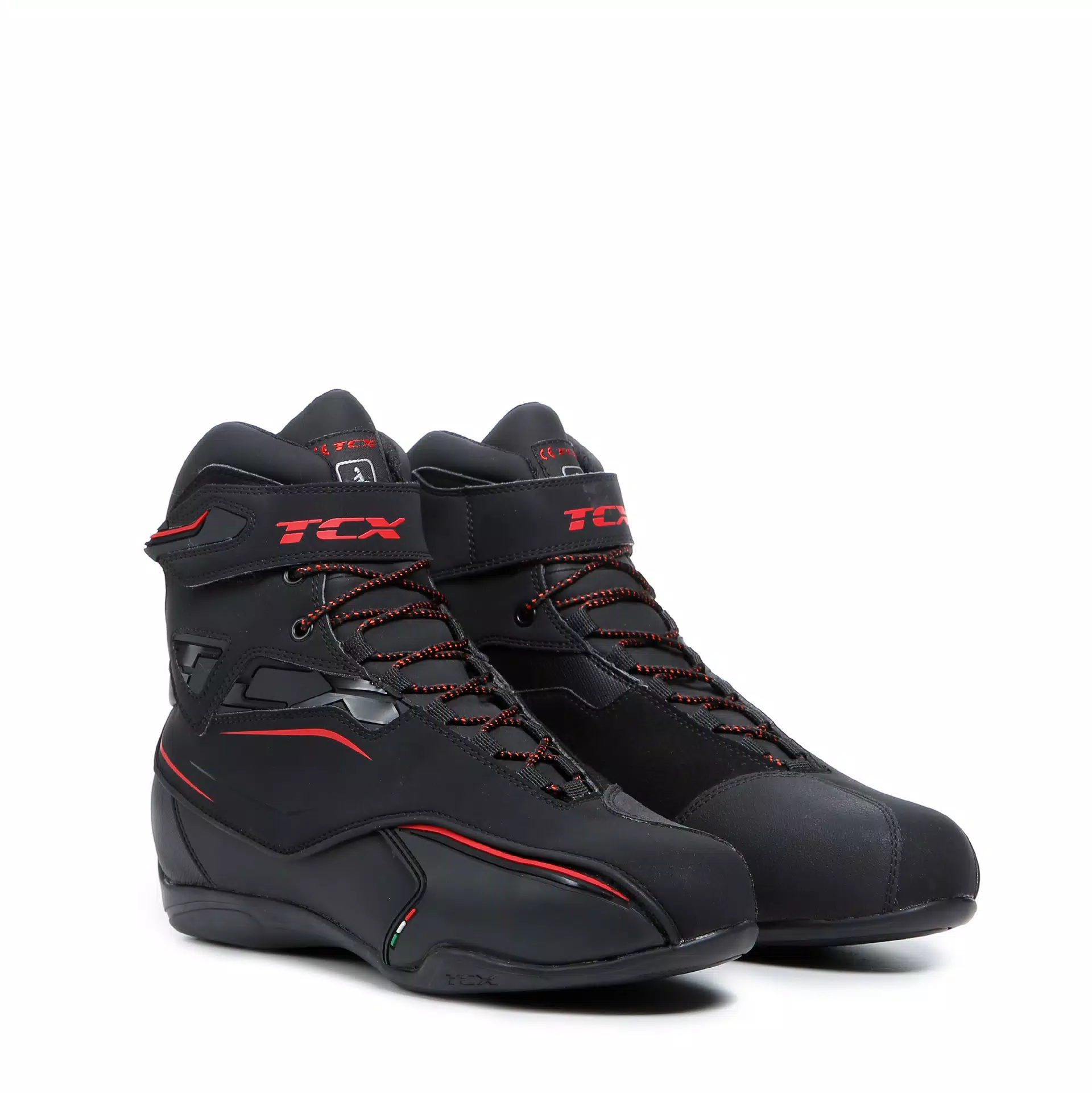 ZETA WP WASSERFESTE MOTORRADSCHUHE - SCHWARZ/ROT
