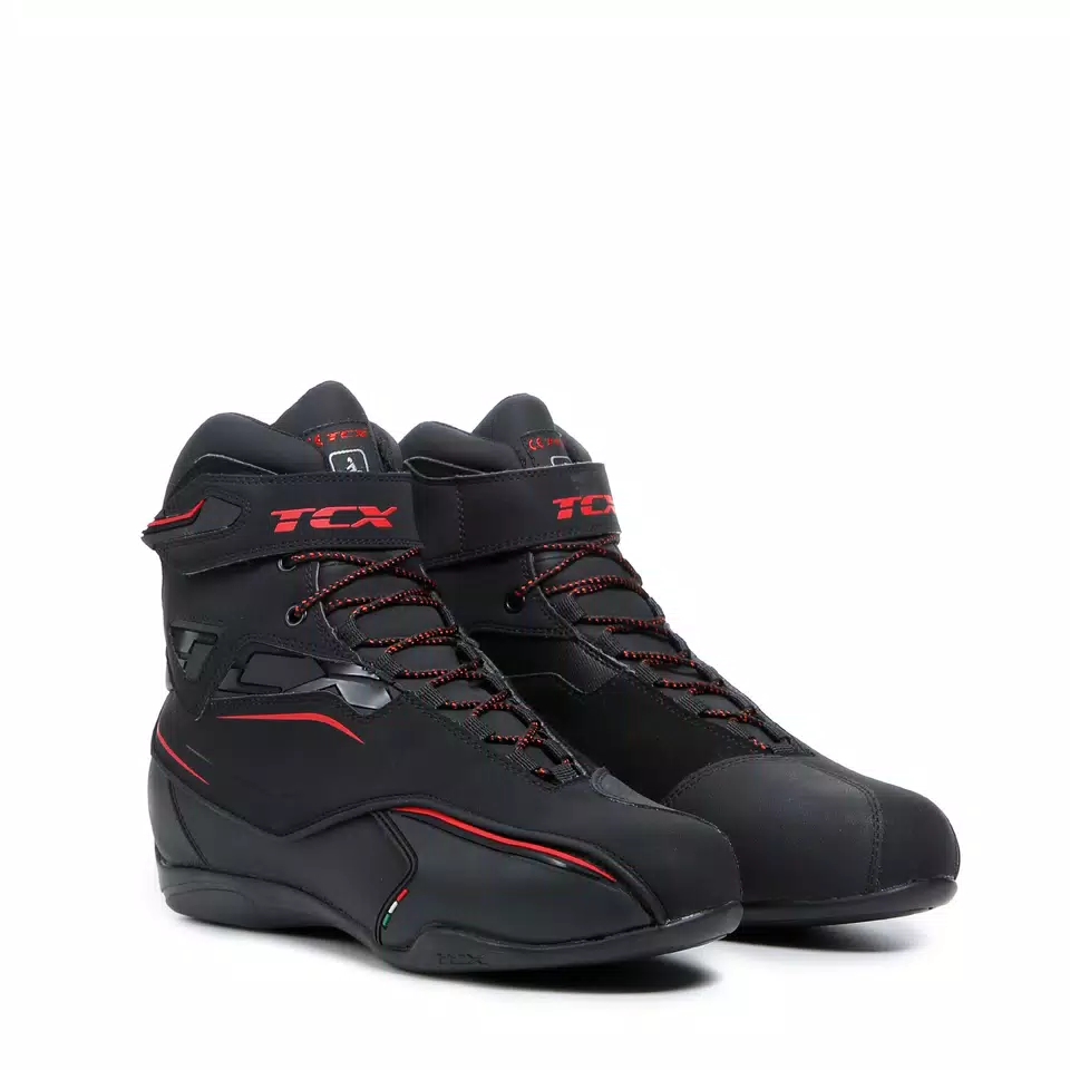 ZETA WP WASSERFESTE MOTORRADSCHUHE - SCHWARZ/ROT -  - 1