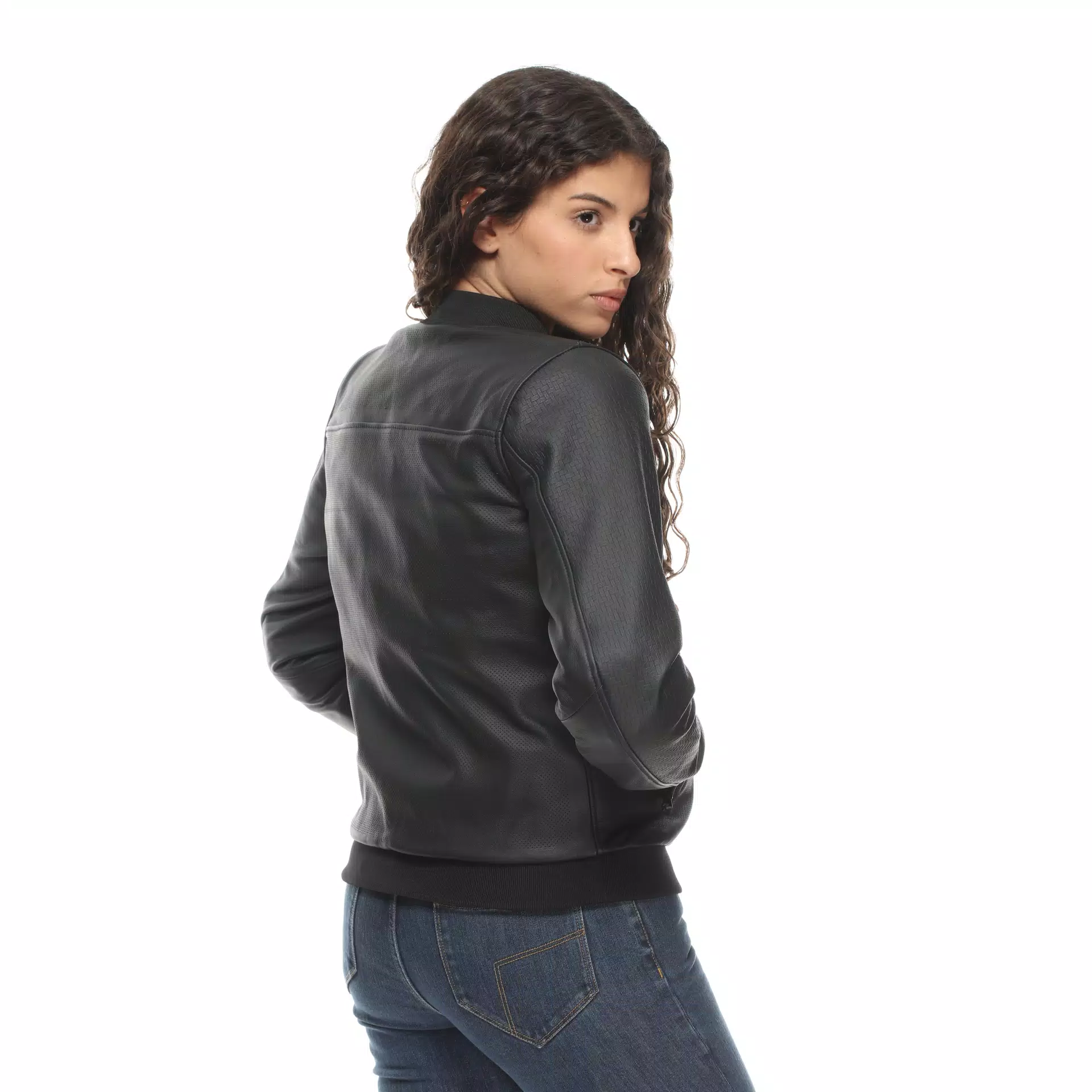 ACCENTO - GIACCA MOTO IN PELLE PERFORATA DONNA