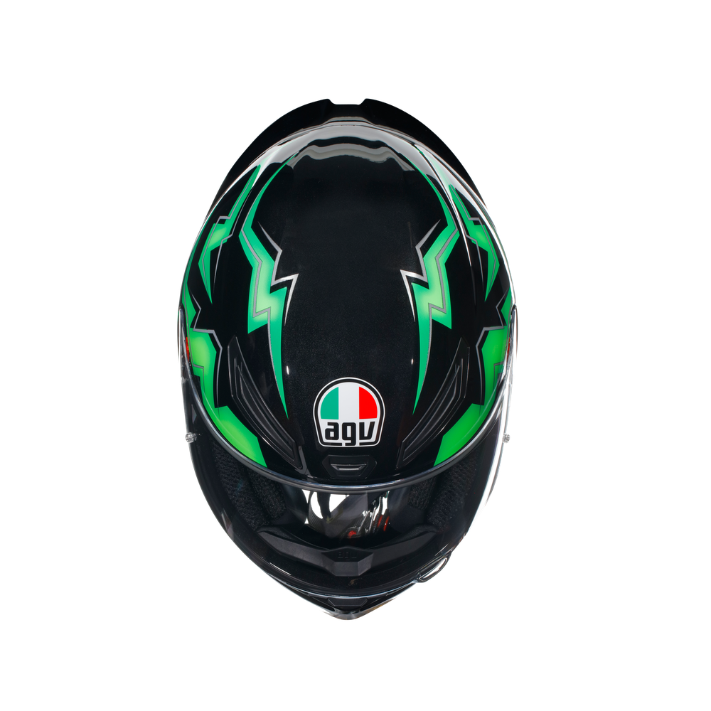 k1-s-kripton-black-green-motorbike-full-face-helmet-e2206 image number 6