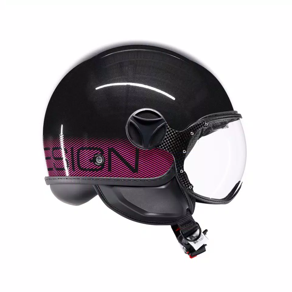 MOMODESIGN FGTR CLASSIC STRIPES GLITTER/FUCSIA  - JET HELMET WITH VISOR E2206 -  - 3