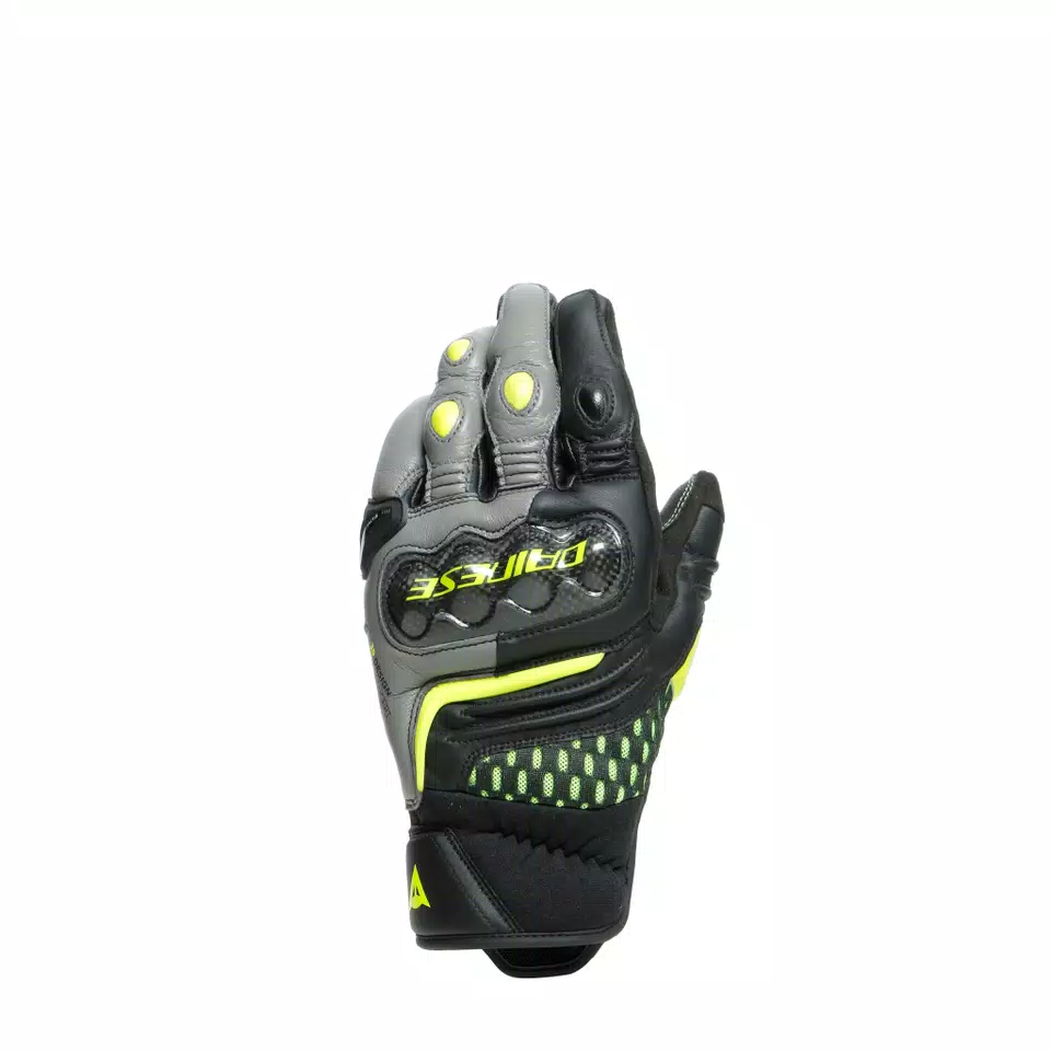 CARBON 3 SHORT GLOVES - BLACK/CHARCOAL-GRAY/FLUO-YELLOW - 1