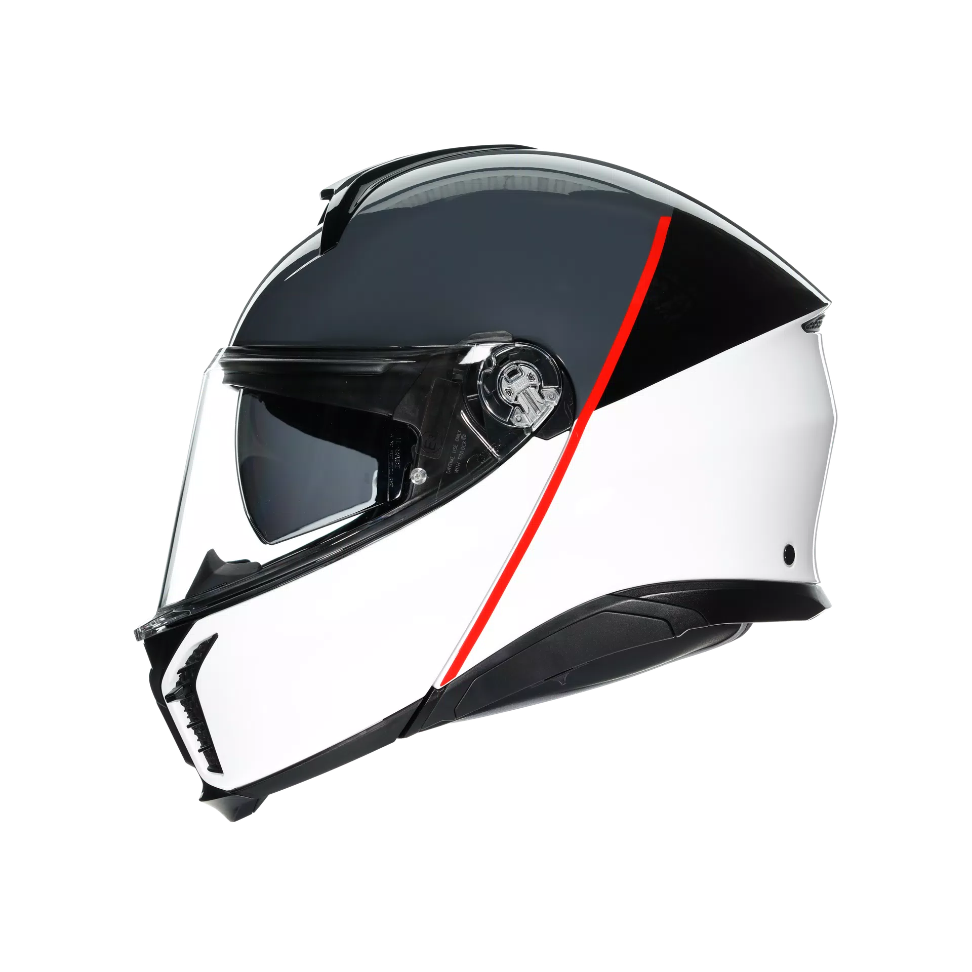 TOURMODULAR BALANCE WHITE/GREY/RED - CASQUE MOTO MODULAIRE E2206