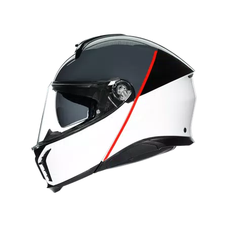 TOURMODULAR BALANCE WHITE/GREY/RED - MOTORBIKE FLIP UP HELMET E2206 -  - 5