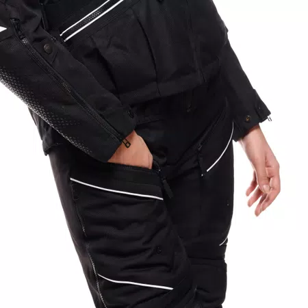 GULLFOSS&nbsp;D-DRY - WOMEN'S ALL SEASONS MOTORCYCLE PANTS - BLACK/BLACK - 5