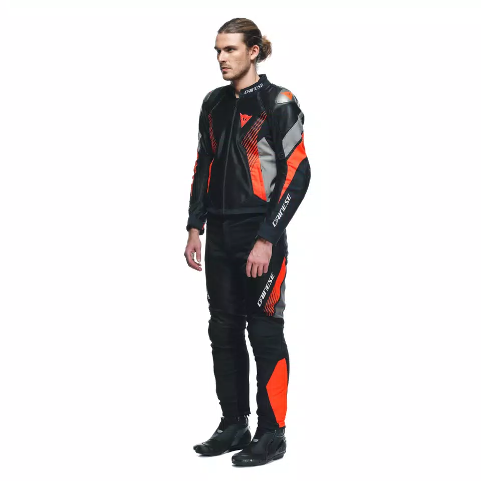 DRAKE 2 AIR ABSØLUTESHELL - MEN'S WATERPROOF MOTORCYCLE SUMMER PANTS - BLACK/RED-FLUO - 4