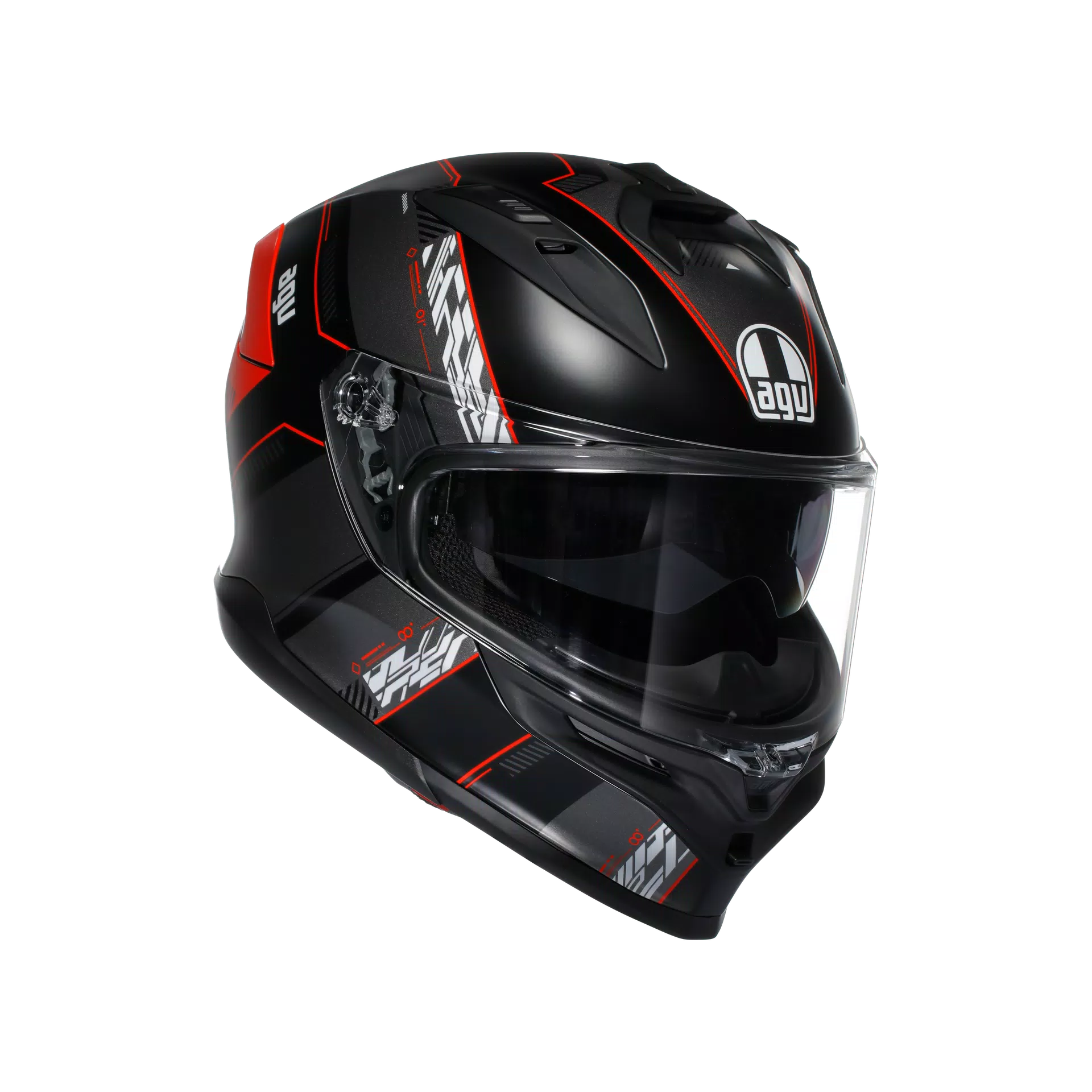 K7 MPLK KYBER MATT BLACK/RED - MOTORBIKE FULL FACE HELMET E2206