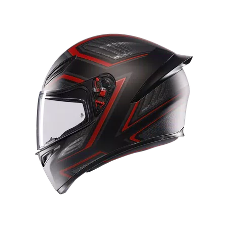 K1 S SLING MATT BLACK/RED - CASCO MOTO INTEGRAL E2206 -  - 4