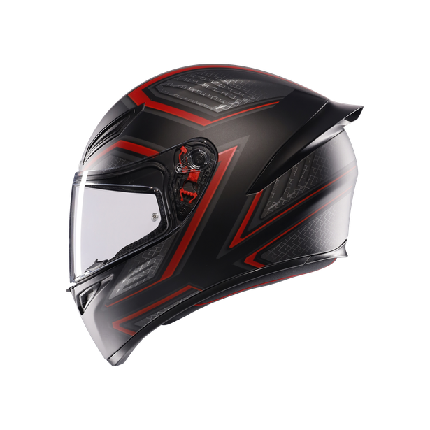 k1-s-sling-matt-black-red-motorbike-full-face-helmet-e2206 image number 3