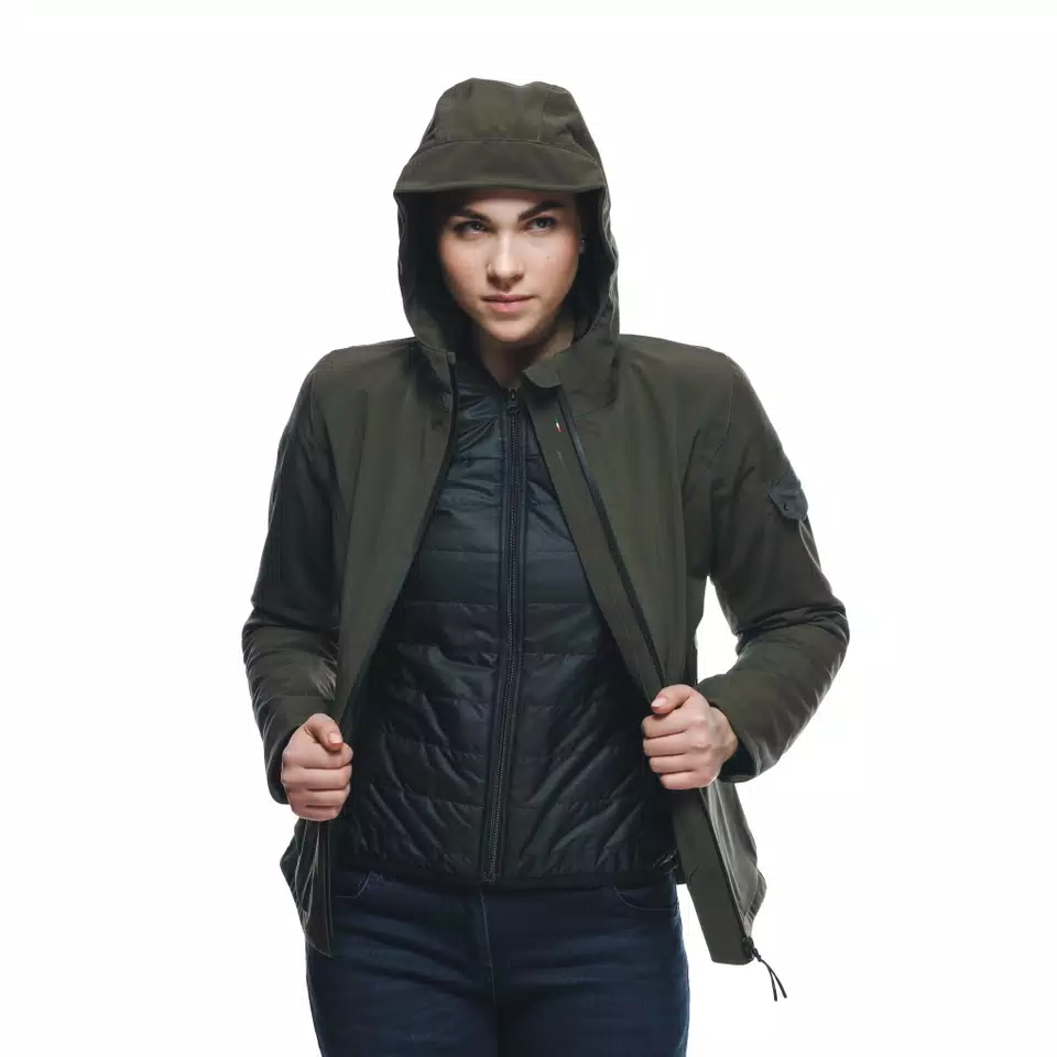 CENTRALE ABSØLUTESHELL™ PRO - WOMEN'S WATERPROOF MOTORCYCLE JACKET - GREEN - 13