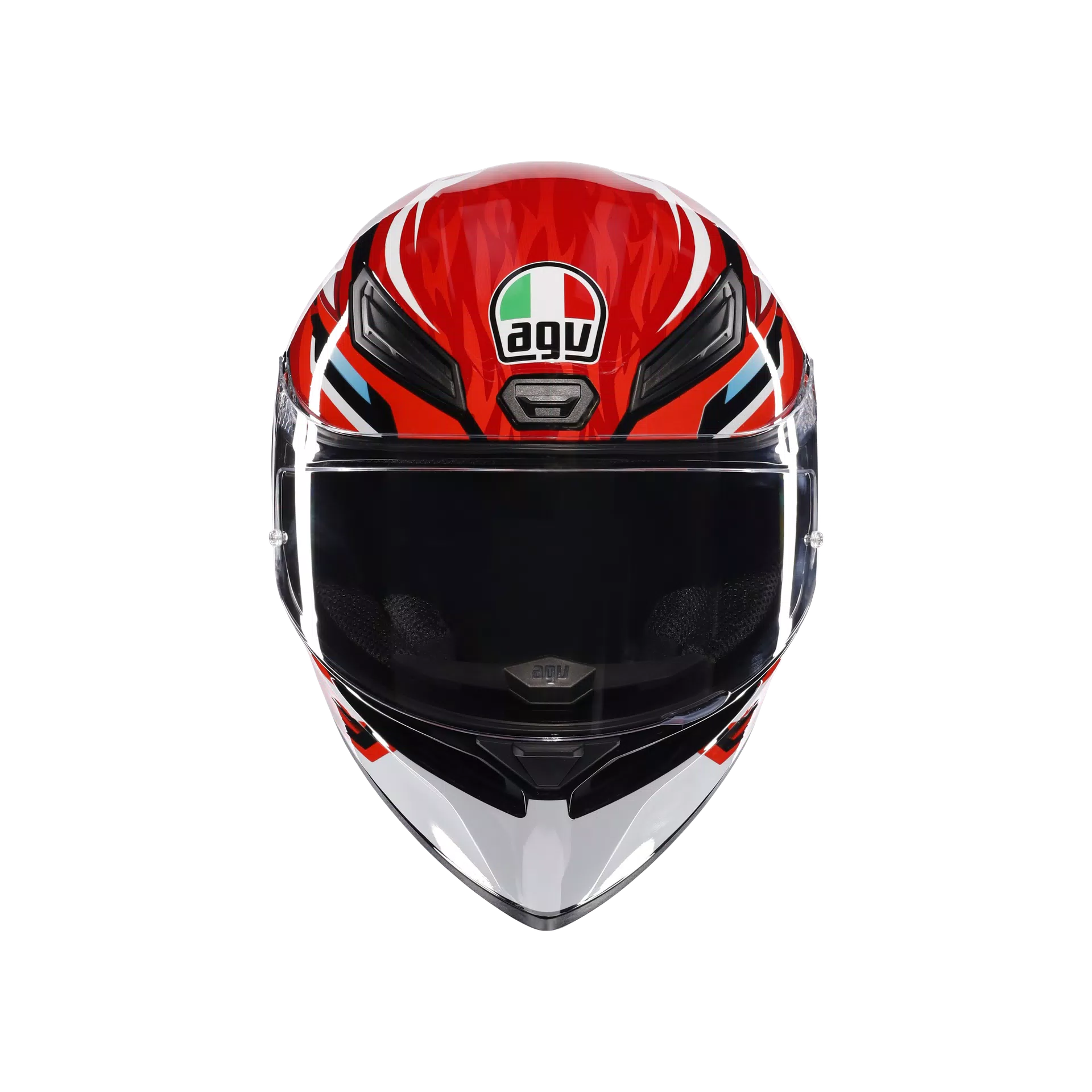 K1 S LION BLACK/RED/WHITE - MOTORBIKE FULL FACE HELMET DOT (E2206)