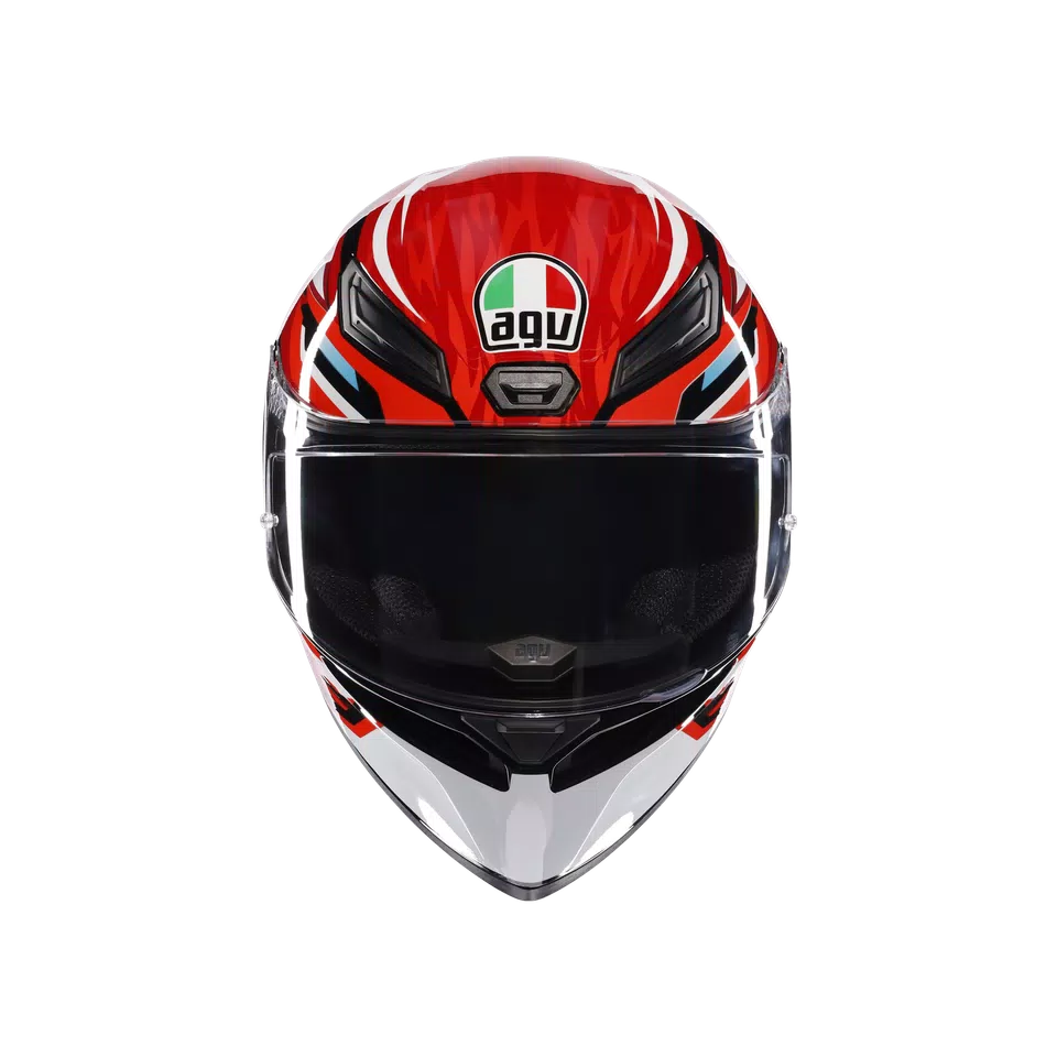 K1 S LION BLACK/RED/WHITE - MOTORBIKE FULL FACE HELMET DOT (E2206) -  - 2