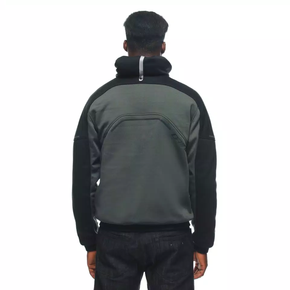 DAEMON-X SAFETY HOODIE - GIACCA MOTO IN TESSUTO UOMO - GREEN/BLACK - 15
