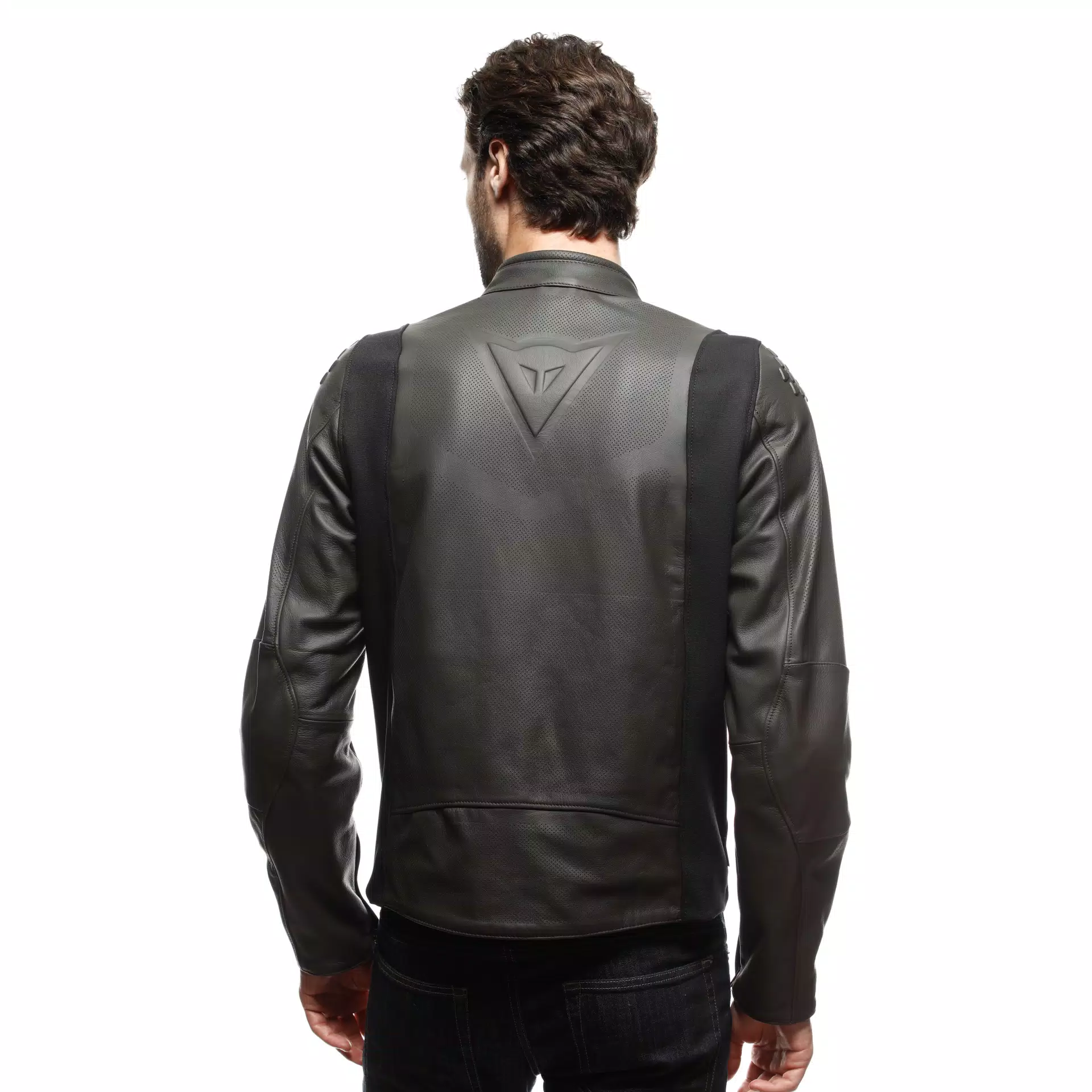 ISTRICE - GIACCA MOTO IN PELLE TRAFORATA UOMO