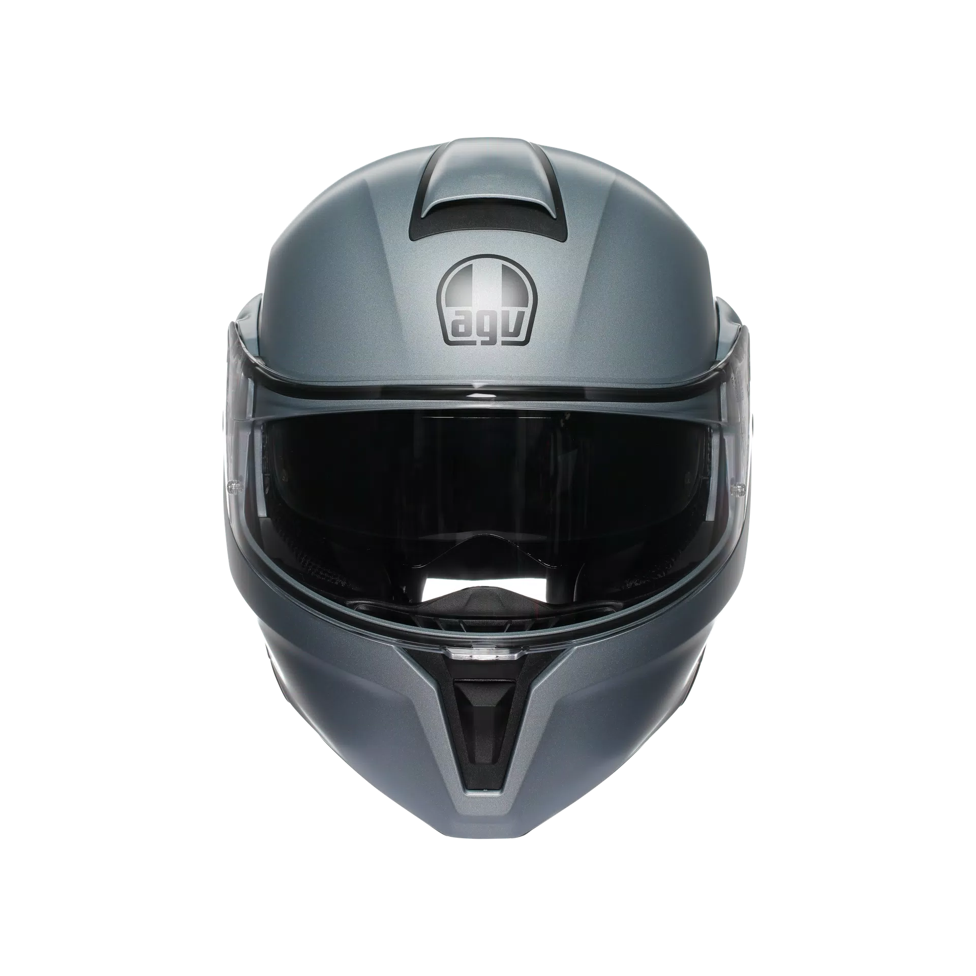 STREETMODULAR MONO MATT SILVER - MOTORBIKE FLIP UP HELMET E2206