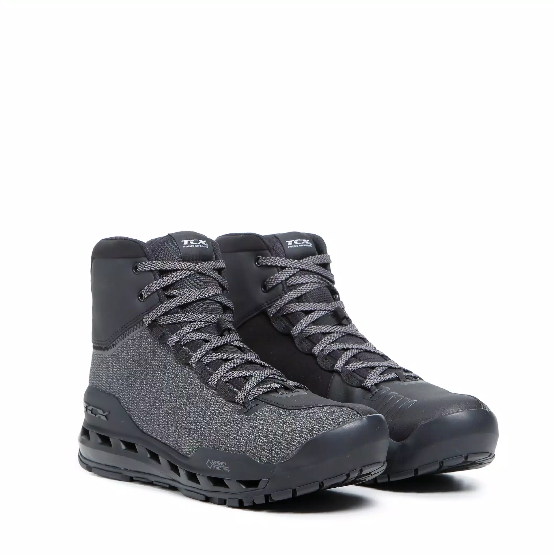 CLIMATREK SURROUND GTX MEN'S WATERPROOF MOTORCYCLE BOOTS - BLACK/GREY 