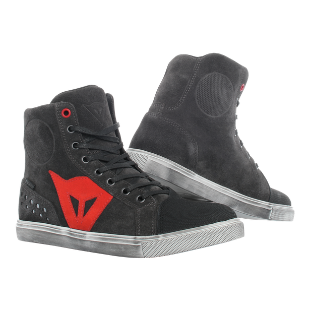 STREET BIKER LADY D-WP® CARBON-DARK/RED- Schuhe