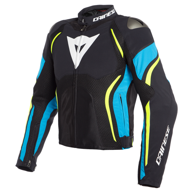 estrema-air-tex-jacket-black-fire-blue-fluo-yellow image number 0