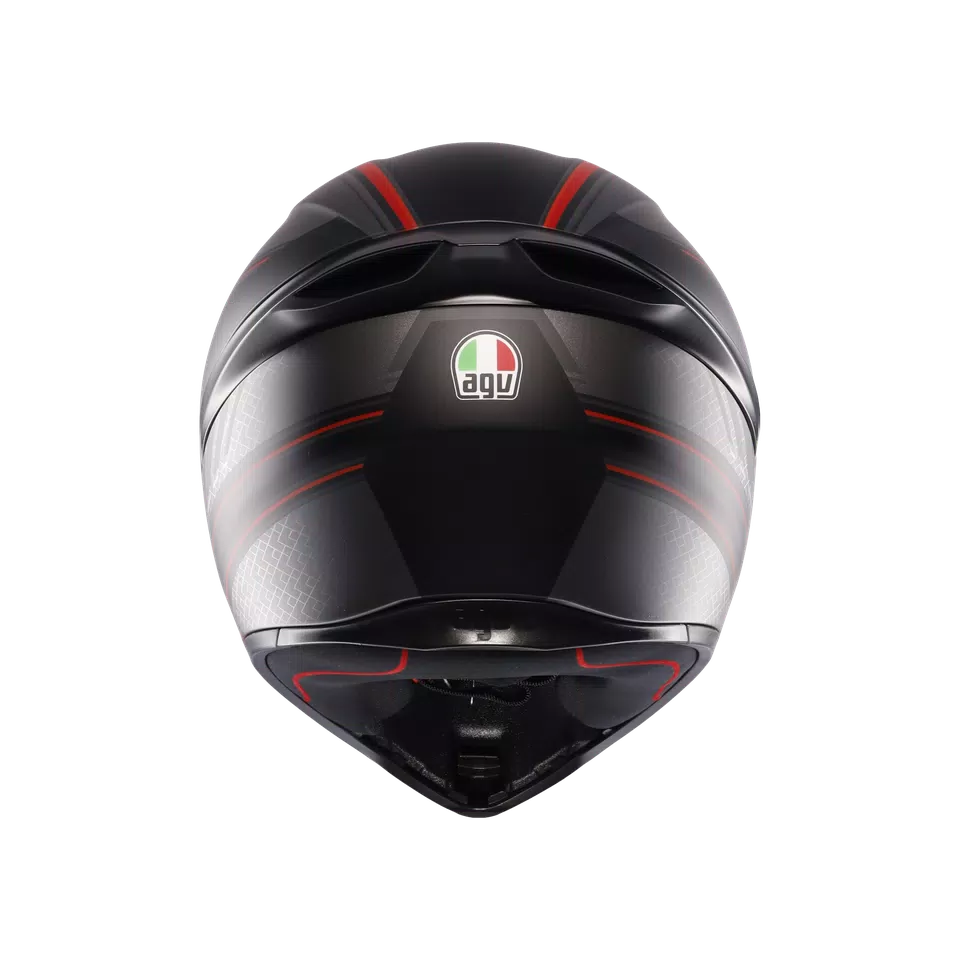 K1 S SLING MATT BLACK/RED - MOTORBIKE FULL FACE HELMET E2206 -  - 5