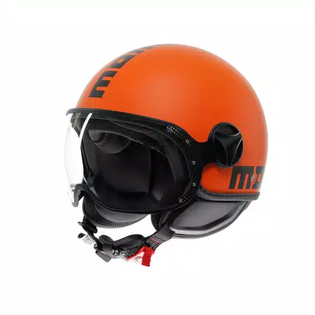 MOMODESIGN FGTR CLASSIC MATT ORANGE / BLACK - JET HELMET WITH VISOR E2206 -  - 1