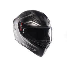 K1 S SLING MATT BLACK/GREY - MOTORBIKE FULL FACE HELMET E2206