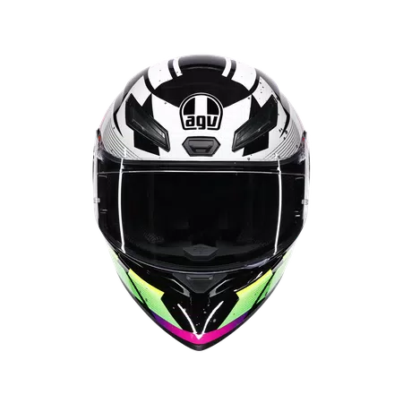 K1 S PUNKPULSE BLACK/PURPLE/LIME - MOTORBIKE FULL FACE HELMET E2206 -  - 2