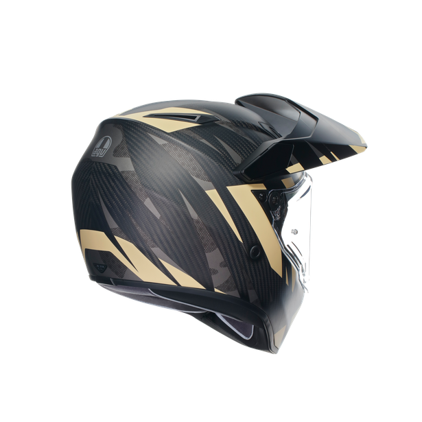 ax9-steppa-matt-carbon-grey-sand-motorbike-full-face-helmet-e2206 image number 5