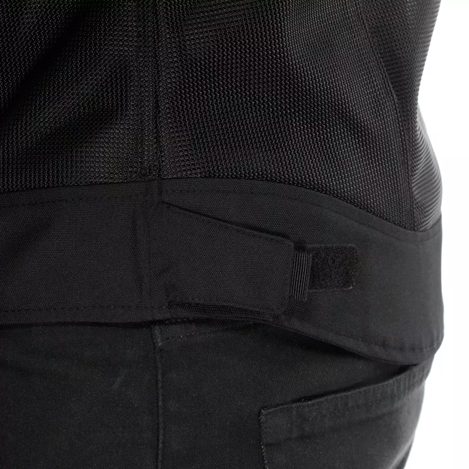 HEROSPHERE AIR TEX - MEN'S MOTORCYCLE JACKET IN FABRIC - BLACK/WHITE STRIPES/RED - 10