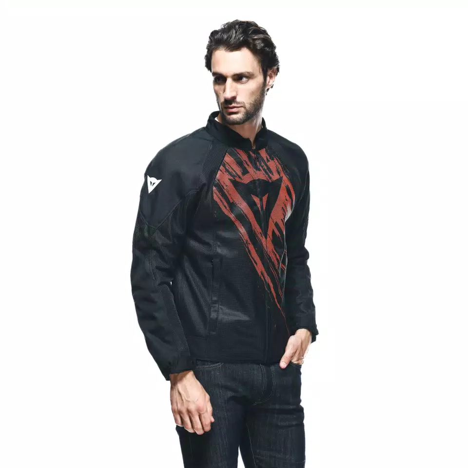 HEROSPHERE AIR - MEN SUMMER MOTORCYCLE JACKET - BLACK/RED TARMAC - 5