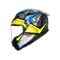 K6 S JOAN BLACK/BLUE/YELLOW - MOTORBIKE FULL FACE HELMET E2206