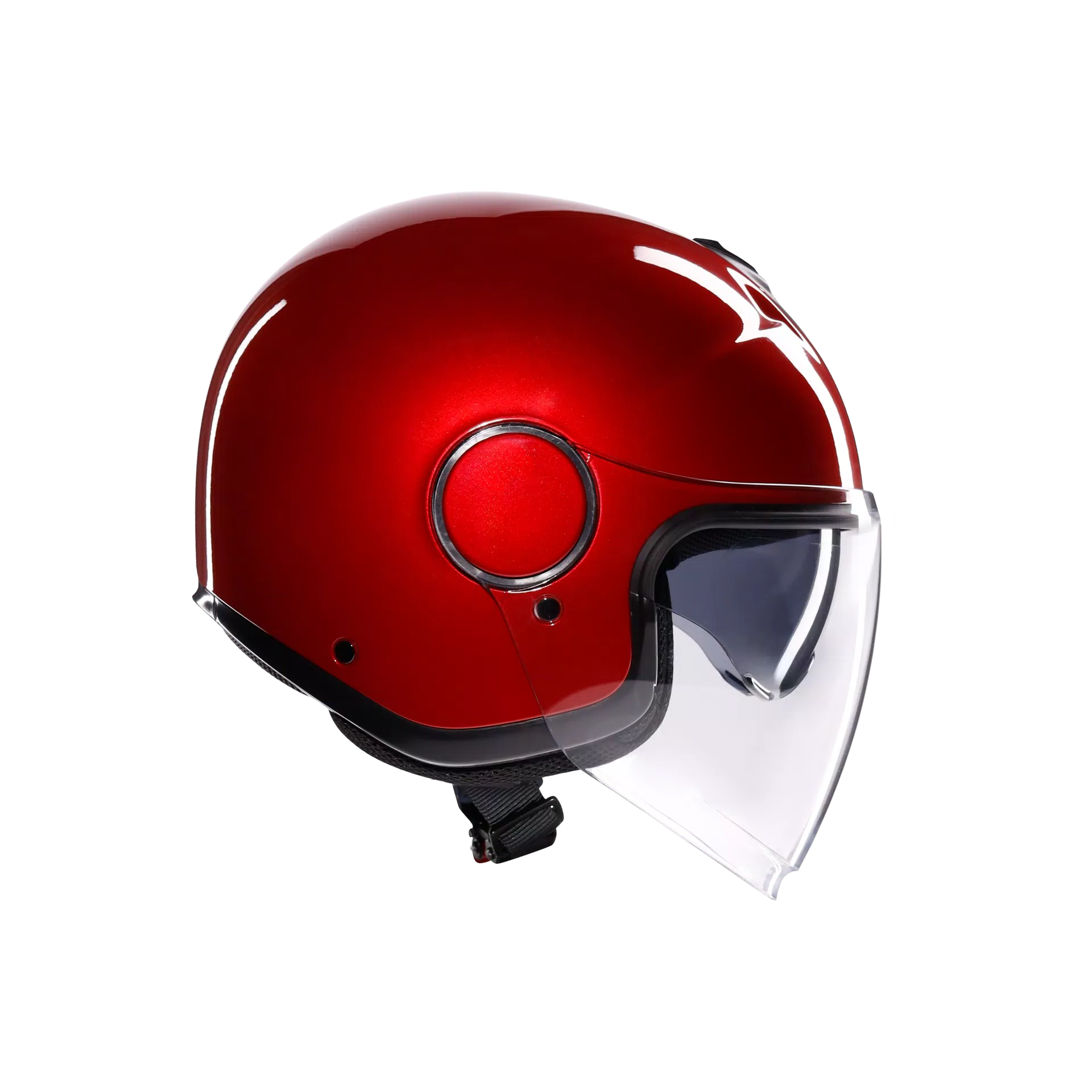 ETERES MONO CORSA RED - MOTORBIKE OPEN FACE HELMET E2206