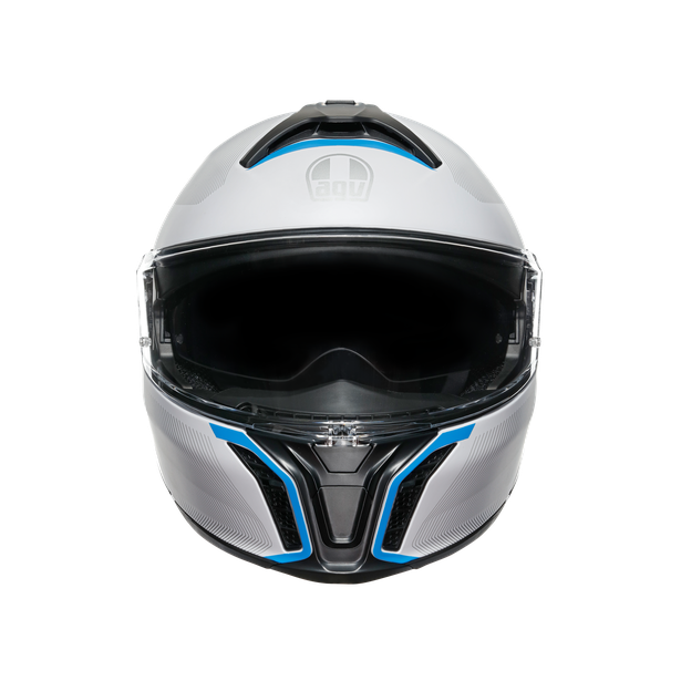 tourmodular-frequency-light-grey-blue-casco-moto-modular-e2206 image number 1