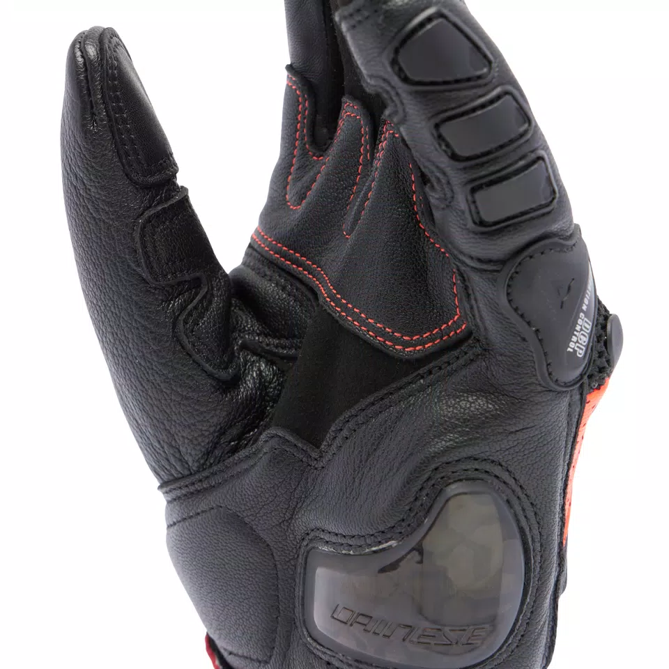 X-RIDE 2 ERGO-TEK - MEN'S MOTORCYCLE GLOVES - BLACK/RED-FLUO - 9