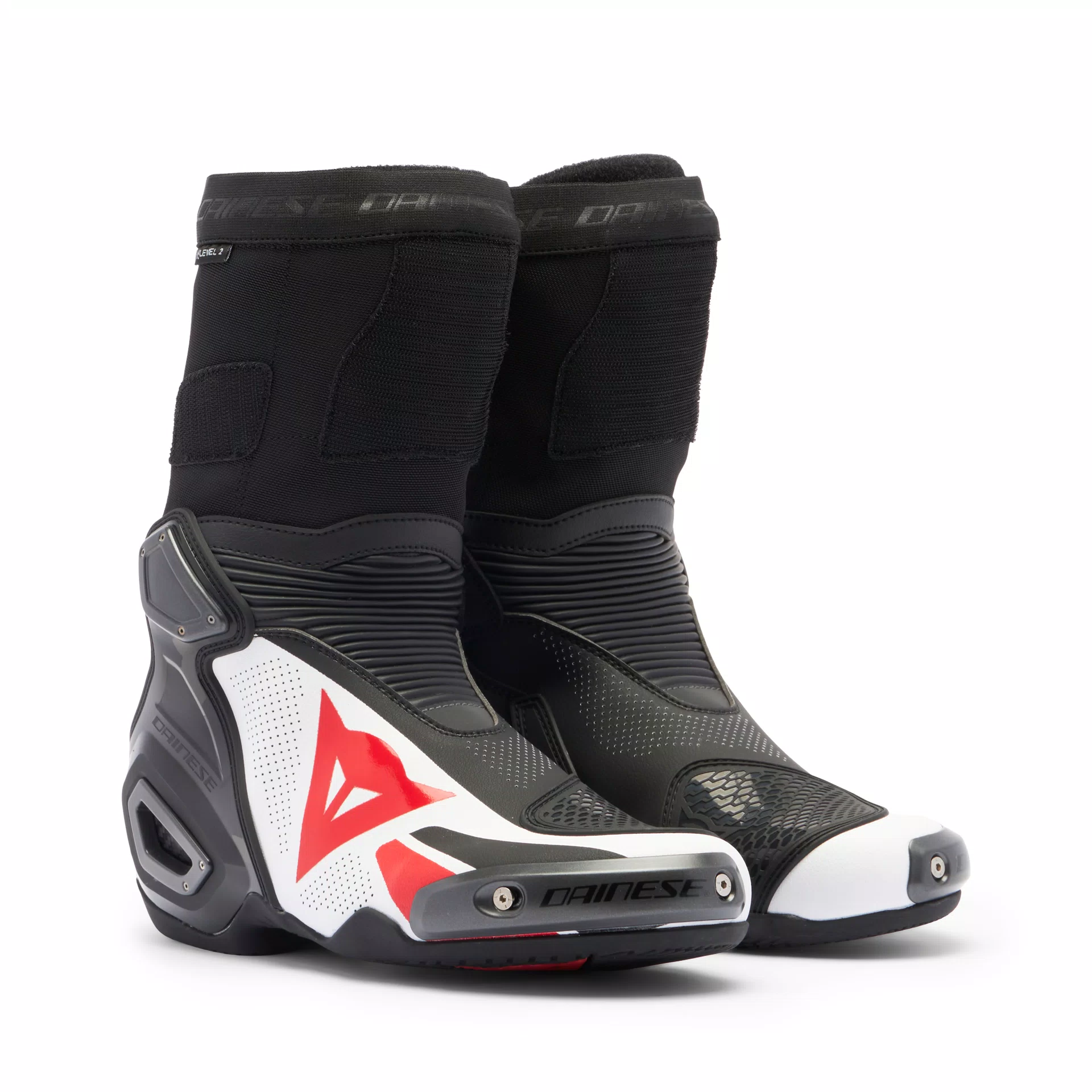AXIAL 2 AIR BOOTS BLACK WHITE LAVA RED Dainese