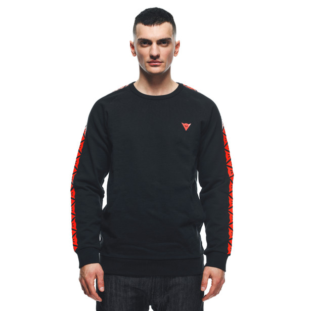 dainese-sweater-stripes-black-fluo-red image number 2