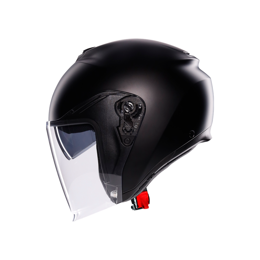 irides-mono-matt-black-motorbike-open-face-helmet-e2206 image number 3