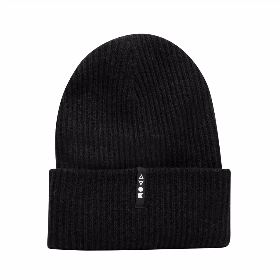 WOOL BEANIE - BLACK - 1