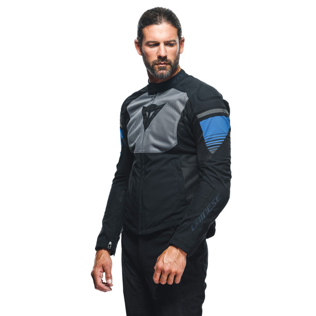 air-fast-tex-giacca-moto-estiva-in-tessuto-uomo-black-gray-racing-blue image number 4