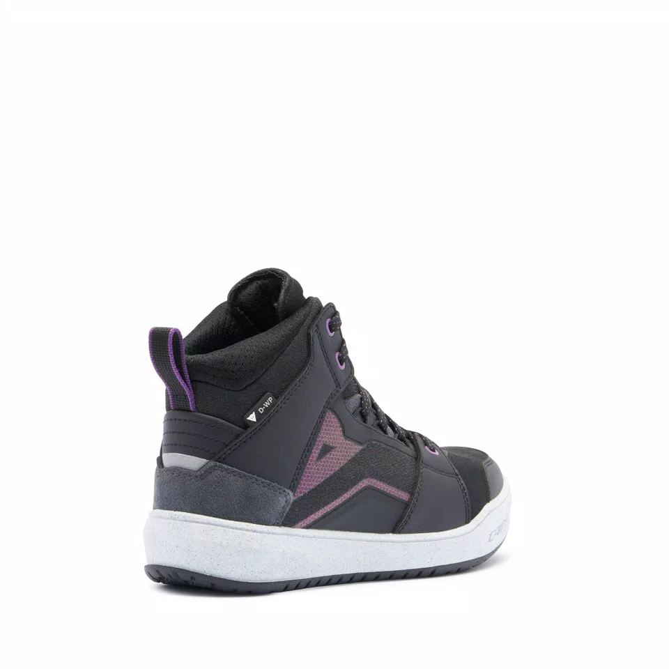 SUBURB D WP WOMEN S WATERPROOF MOTORCYCLE SHOES BLACK WHITE METAL PURPLE Dainese