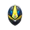 K6 S JOAN BLACK/BLUE/YELLOW - MOTORBIKE FULL FACE HELMET E2206