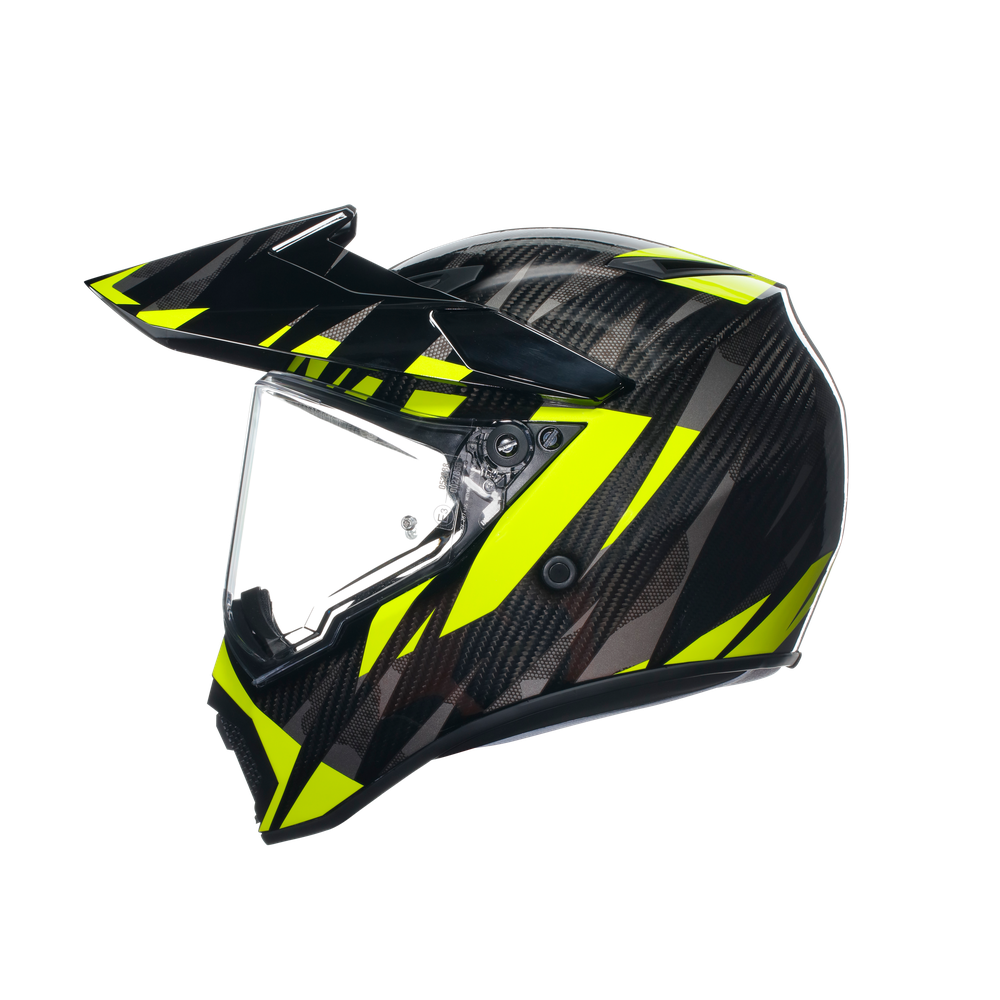 ax9-steppa-carbon-grey-yellow-fluo-casco-moto-integrale-e2205 image number 3