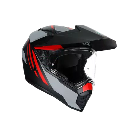 AX9 REFRACTIVE ADV MATT CARBON/RED - MOTORBIKE FULL FACE HELMET E2205 -  - 1