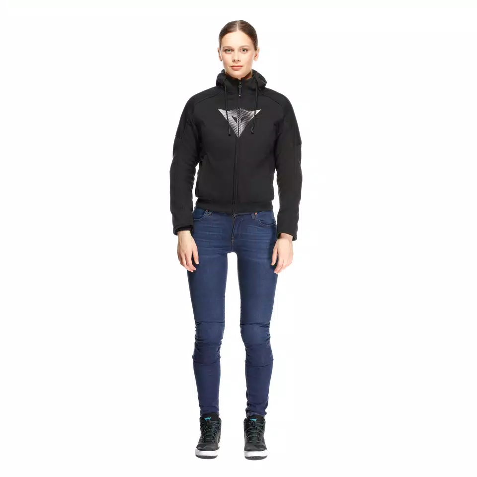 DAEMON-X - FELPA DA MOTO CON PROTEZIONI DONNA - BLACK - 3