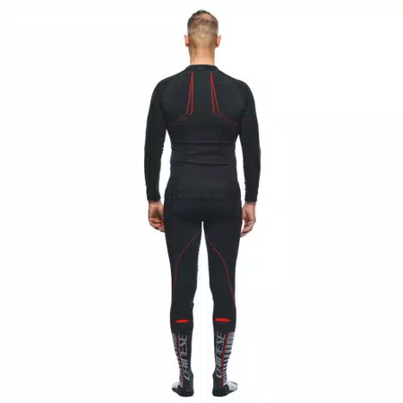 MEN'S MOTORCYCLE LONG-SLEEVE NO-WIND THERMAL VEST - BLACK/RED - 5