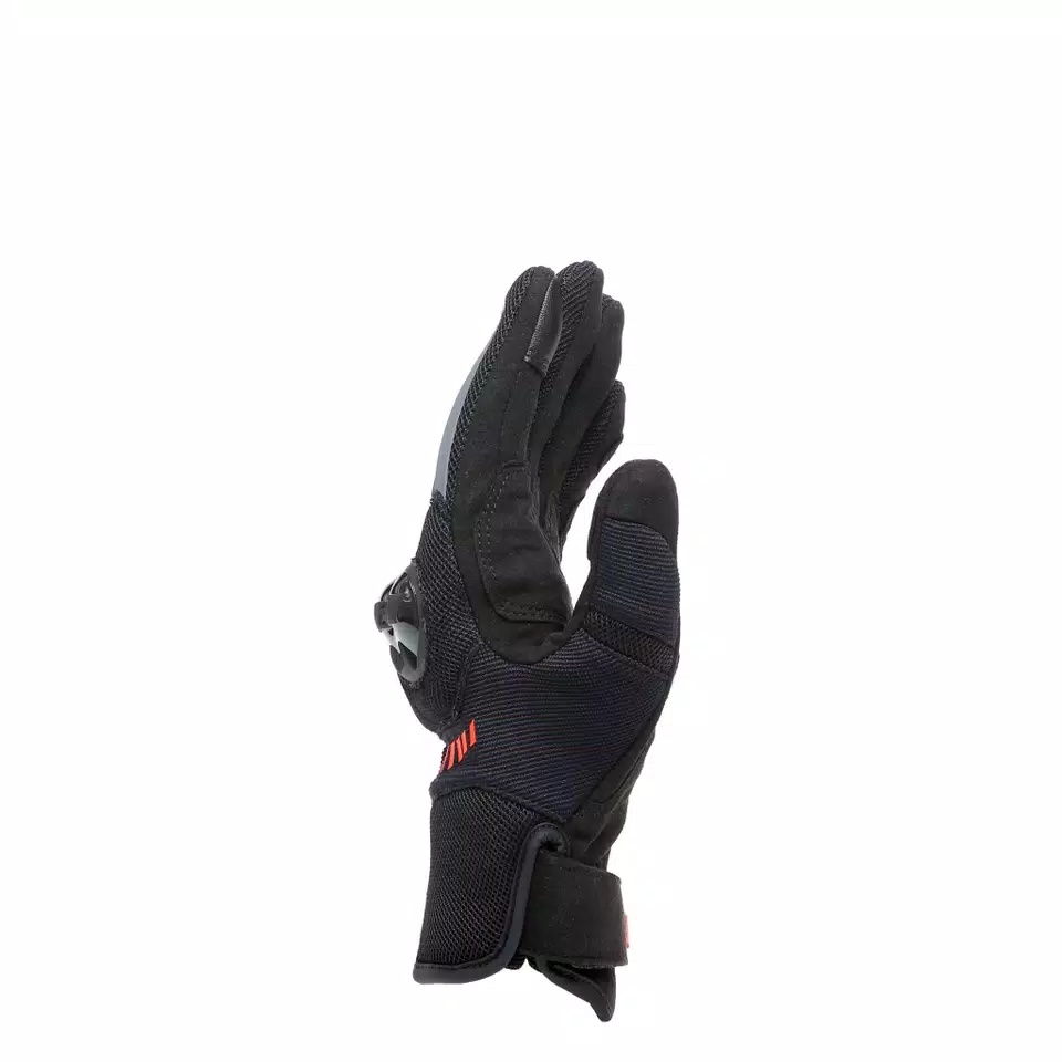 MIG 3 AIR - MEN'S MOTORCYCLE TEXTILE SUMMER GLOVES - BLACK/FLUO-RED - 2