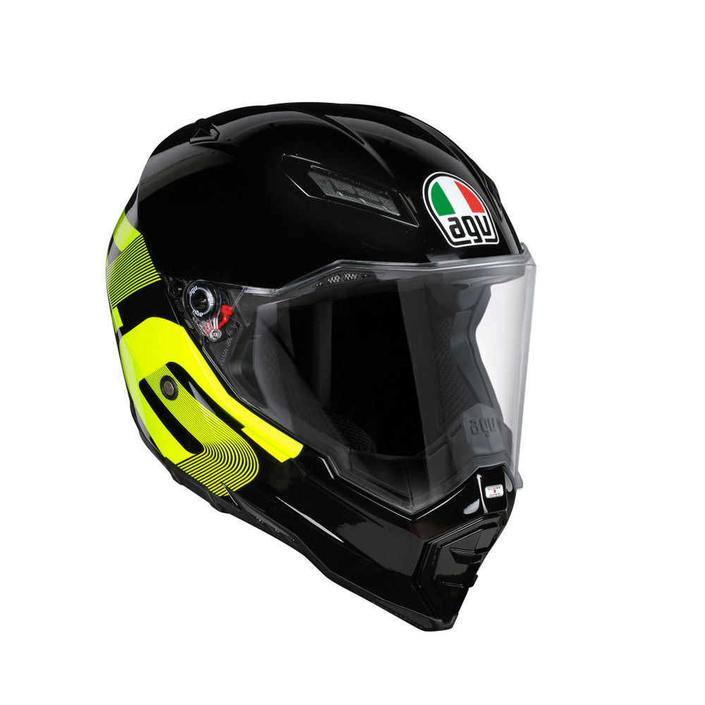 Motorcycle helmet sport: Ax-8 Evo Naked E2205 Top - Identity Black/Yellow -  AGV Helmets - Dainese (Official Shop)