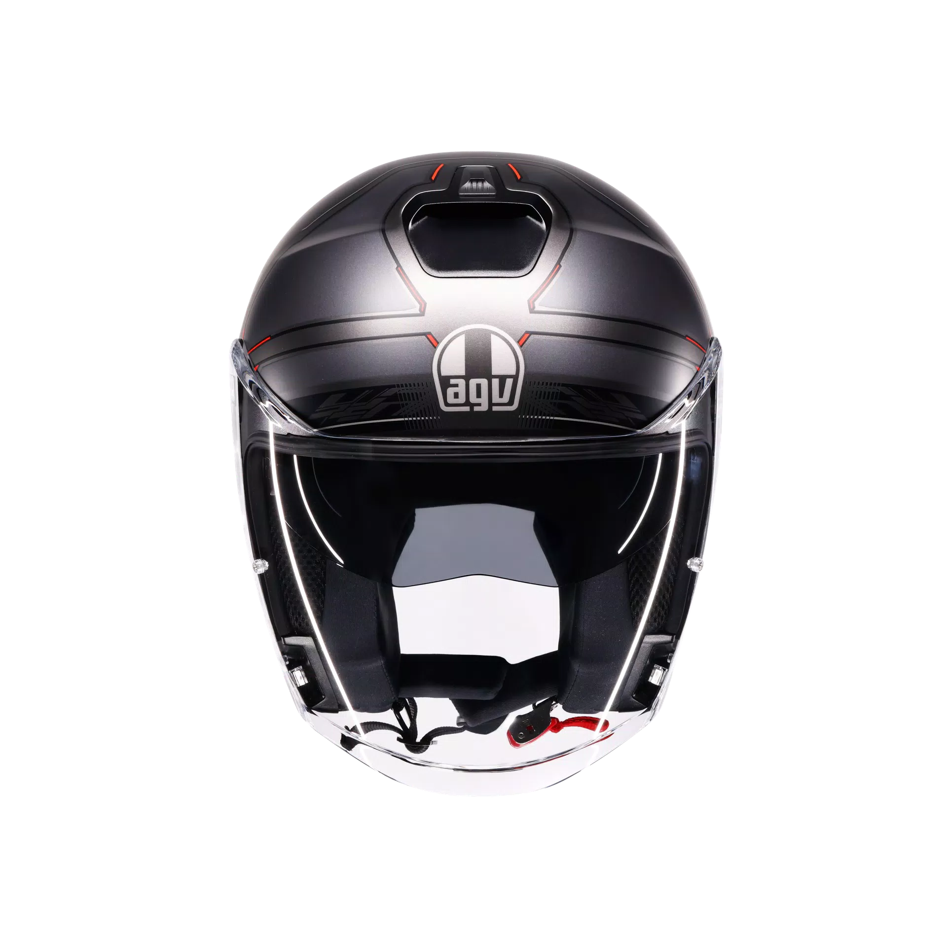 IRIDES AGV E2206 - ZAGABRIA MATT GUNMETAL/RED