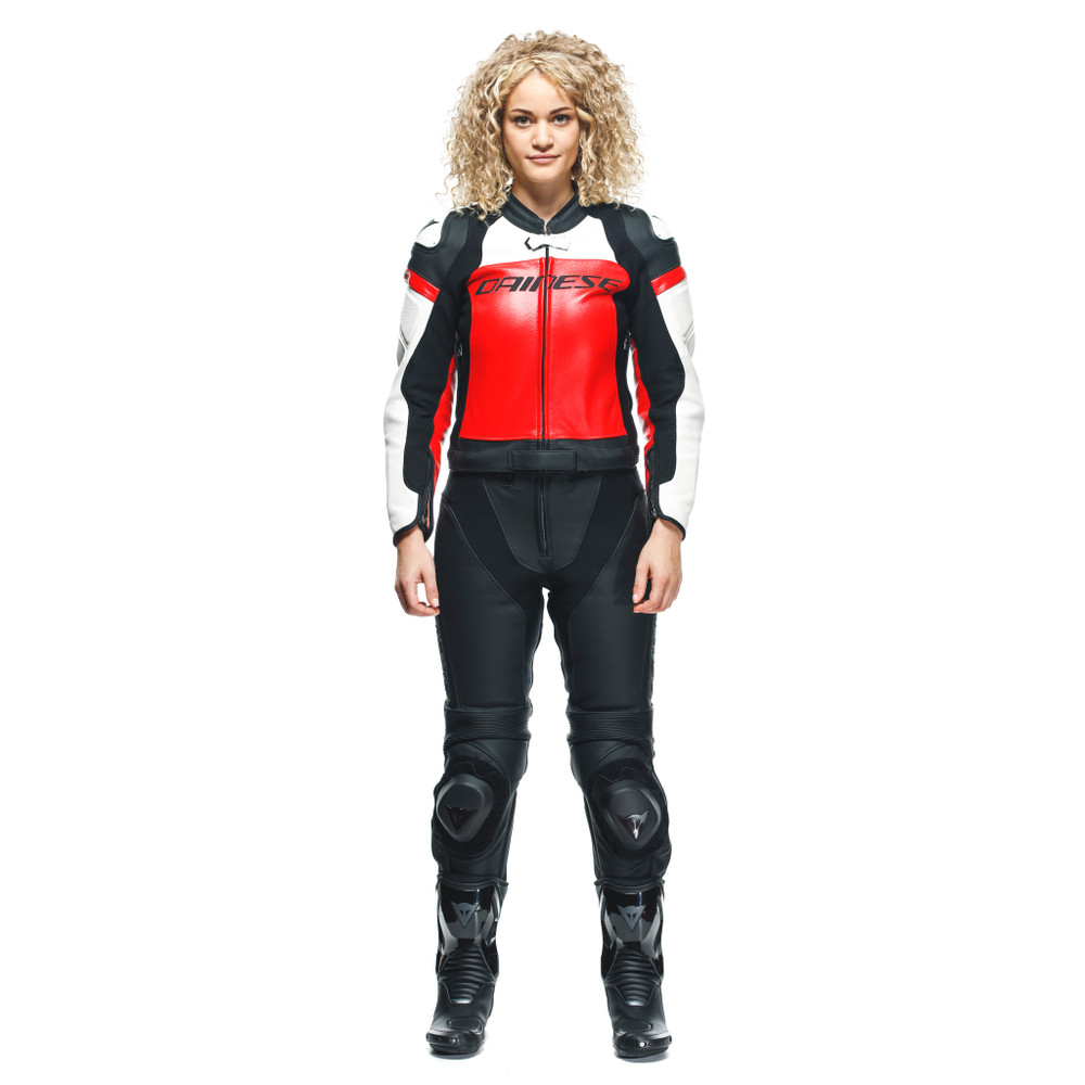mirage-lady-leather-2pcs-suit-black-lava-red-white image number 2